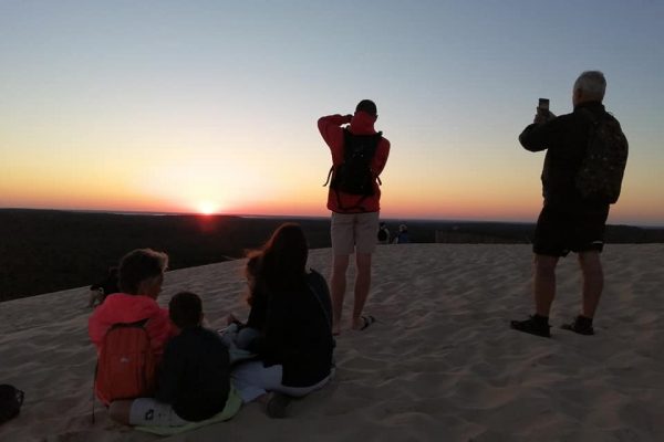 Levé de soleil depuis la dune du pilat
